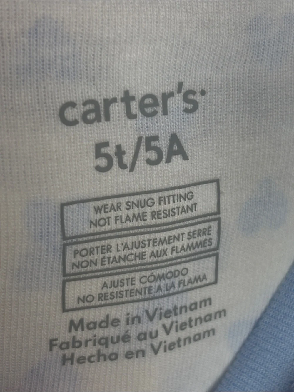 NWT 2 Pair of Carter's Penguin Heart-Print Pajama Set - Light Blue & Cream 5T